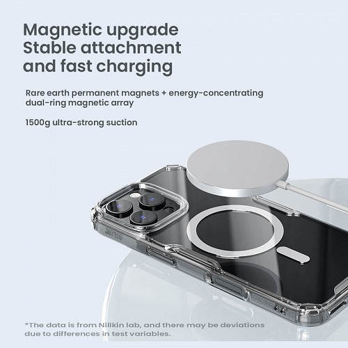 NILLKIN θήκη Nature TPU Pro Magnetic για iPhone 16 Pro Max, διάφανη-μπλε 6902048287334