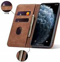 Bodycell Book Case Pu Leather iPhone 12 Pro Max Brown