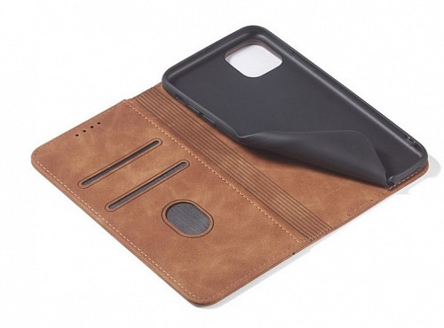 Bodycell Book Case Pu Leather iPhone 12 Pro Max Brown