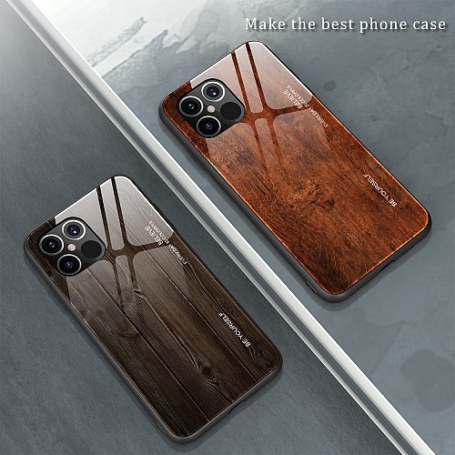 Bodycell Back Cover Wood Temp.Glass For iPhone 11