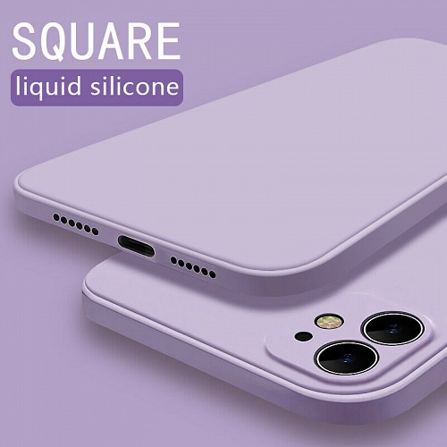 Bodycell Square Liquid Silicon Case iPhone 11 Pro Light Violet