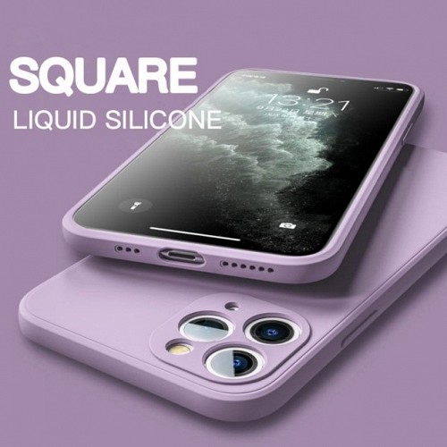 Bodycell Square Liquid Silicon Case iPhone 12 Pro Max Light Violet