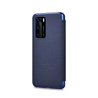 iCarer RHP 40003 HUAWEI P40 Genuine Leather Book Case Blue