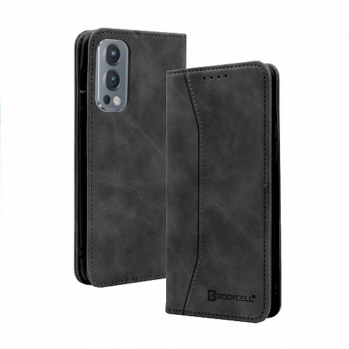 Bodycell Book Case Pu Leather Oneplus Nord 2 5G Black