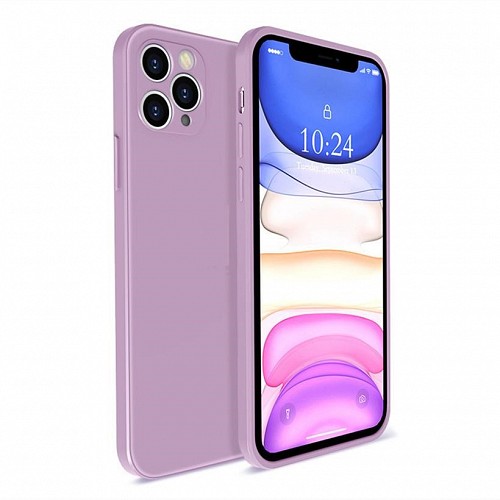 Bodycell Square Liquid Silicon Case iPhone 12 Pro Max Light Violet