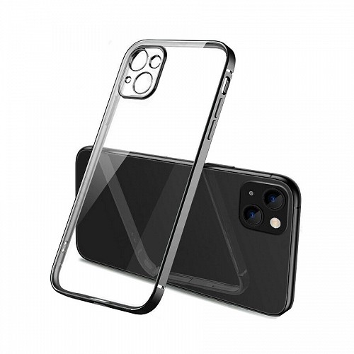 Bodycell Back Cover HD Clear For iPhone 13  Black