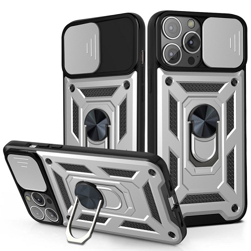 Bodycell Armor Slide Cover Case iPhone 13 Pro  Silver