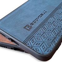 Bodycell Pattern Leather Backcover Samsung S21 FE  Blue