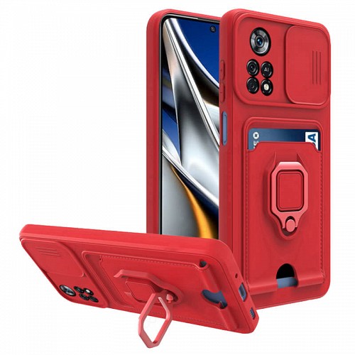 Bodycell Multifunction Case Με Κορδονι Xiaomi Poco X4 Pro 5G Red