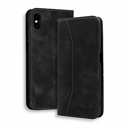 Bodycell Book Case Pu Leather iPhone X/XS Black