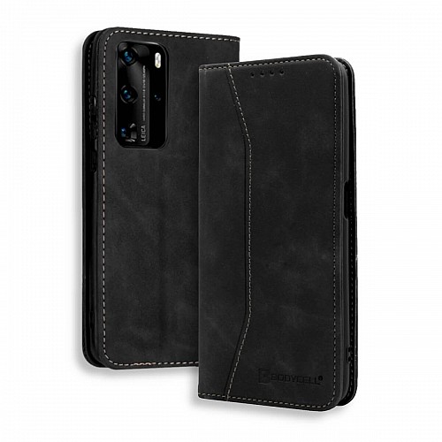 Bodycell Book Case Pu Leather Huawei P40 Pro Black