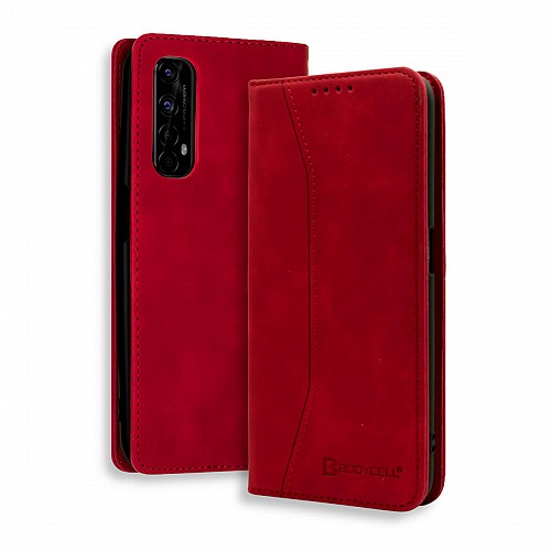 Bodycell Book Case Pu Leather Realme 7 4G Red