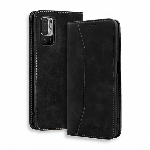 Bodycell Book Case Pu Leather Xiaomi Note 10 5G/Note 10T 5G Black