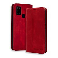 Bodycell Book Case Pu Leather Samsung A21S Red