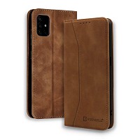 Bodycell Book Case Pu Leather Samsung A71 Brown