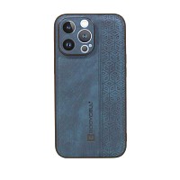 Bodycell Pattern Leather Backcover iPhone 14 Pro Max Blue