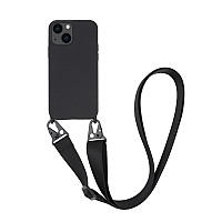 VIVANCO NECKLACE COVER IPHONE 13 MINI black backcover