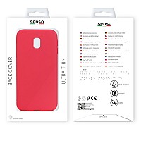 SENSO SOFT TOUCH SAMSUNG J3 2017 red backcover