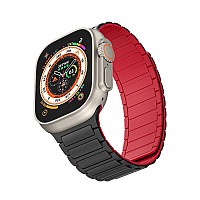 TECH-PROTECT REPLACMENT MAGNETIC ICONBAND FOR APPLE WATCH 4/5/6/7/9/SE (42/44/45/49 MM) black-red