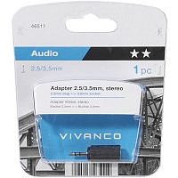 VIVANCO AUDIO ADAPTER 2.5mm Plug TO 3.5mm Socket COMPACT