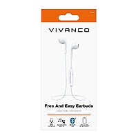 VIVANCO EGGSHAPE BLUETOOTH NECKBAND IN EAR white