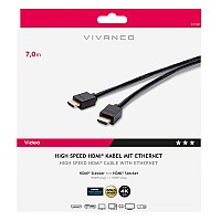 VIVANCO HDMI CABLE HDMI to HDMI with ETHERNET GOLD PLATED 7m