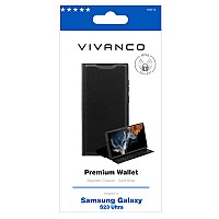 VIVANCO PREMIUM WALLET BOOK CASE SAMSUNG S23 ULTRA black