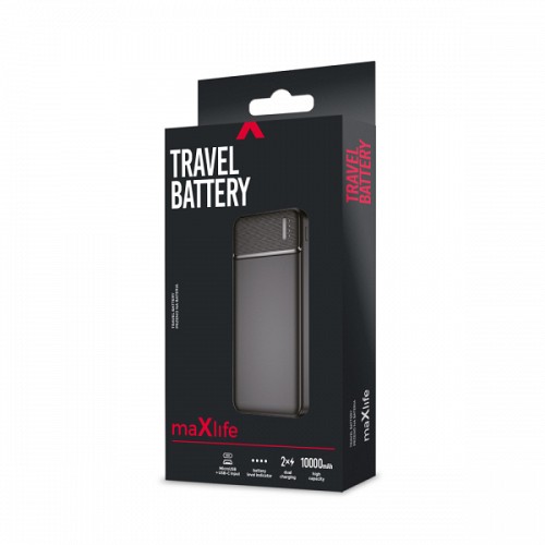 MAXLIFE POWERBANK UNIVERSAL 10000 mAh BLACK