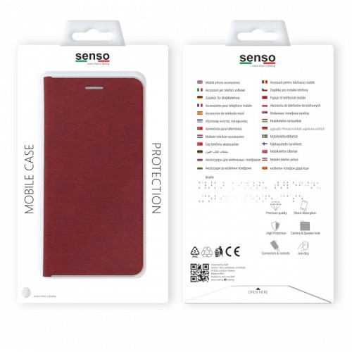 SENSO FEEL STAND BOOK IPHONE X XS red