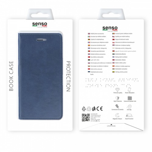 SENSO LEATHER STAND BOOK LG K4 blue