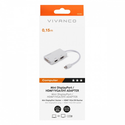 VIVANCO ADAPTER HDMI | DVI | VGA MINI DISPLAYPORT