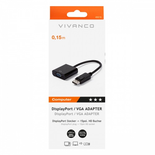 VIVANCO ADAPTER DISPLAYPORT TO VGA