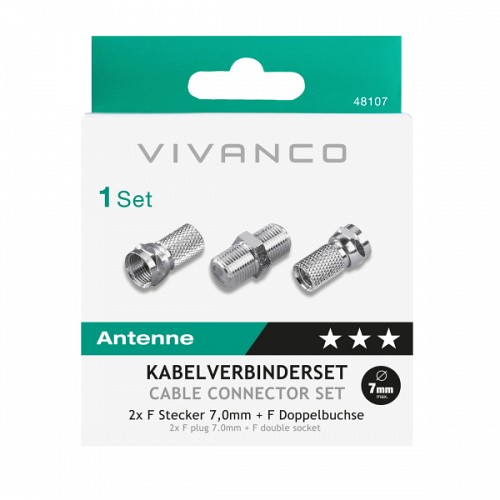 VIVANCO CABLE CONNECTOR SET  7mm