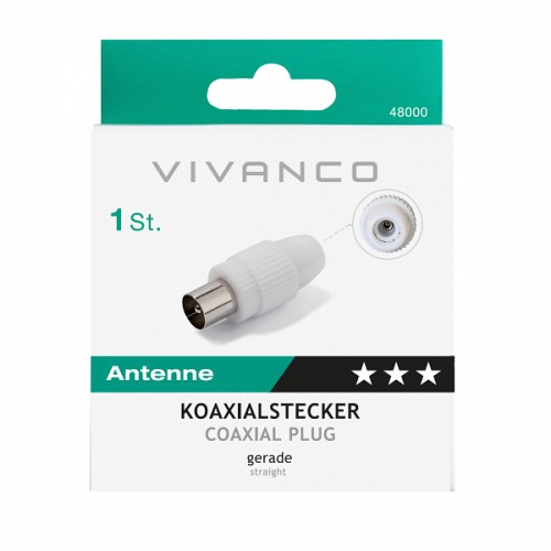 VIVANCO COAX PLUG white