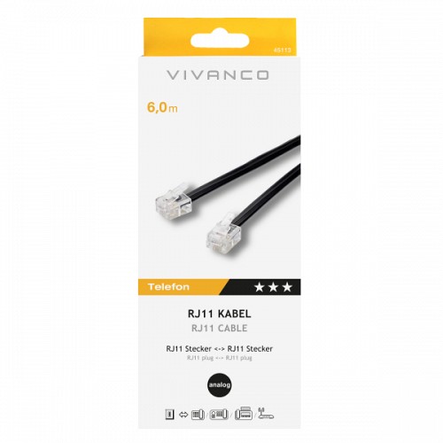 VIVANCO CONNECTION LEAD RJ11 6m CABLE