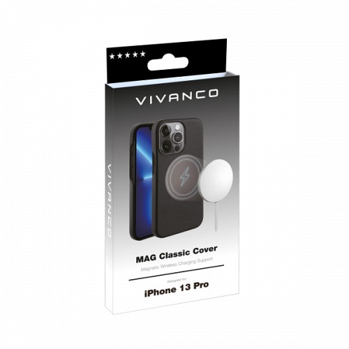 VIVANCO MAG CLASSIC COVER IPHONE 13 PRO black backcover