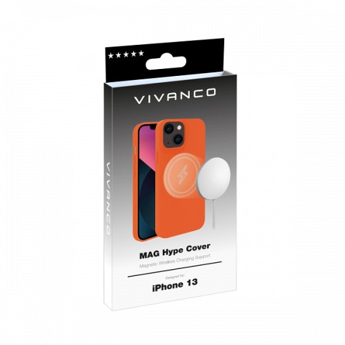 VIVANCO MAG HYPE COVER IPHONE 13 orange backcover