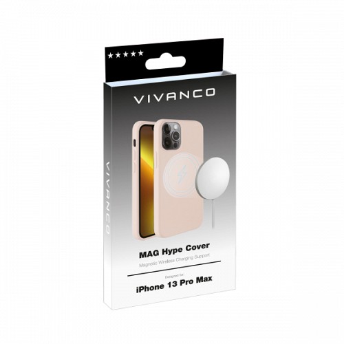 VIVANCO MAG HYPE COVER IPHONE 13 PRO MAX pink sand backcover