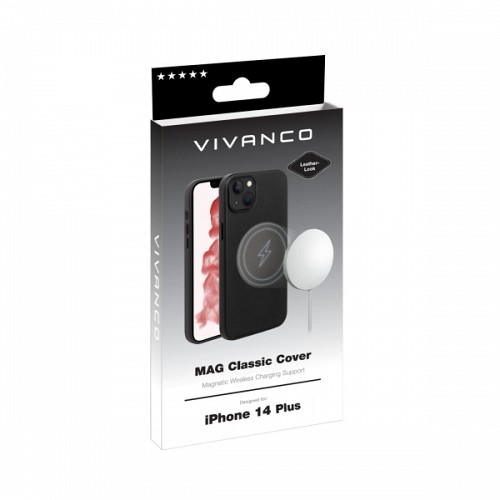 VIVANCO MAG CLASSIC COVER IPHONE 14 PLUS black backcover