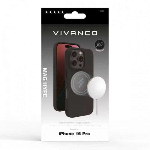 VIVANCO MAG HYPE COVER IPHONE 16 PRO black backcover