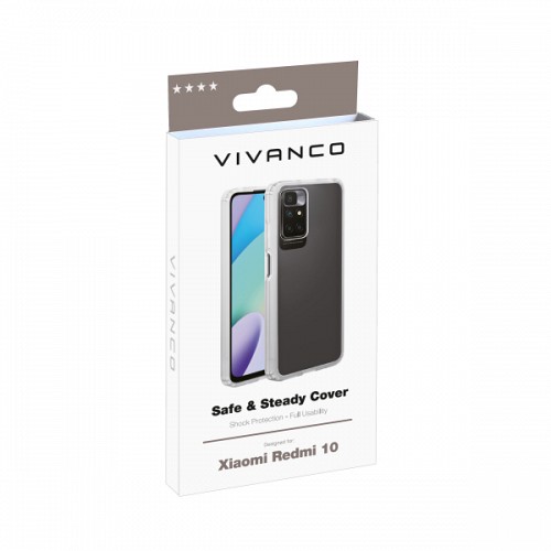 VIVANCO SAFE & STEADY CASE XIAOMI REDMI 10 transparent backcover