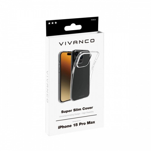 VIVANCO SUPER SLIM CASE IPHONE 15 PRO MAX transparent backcover